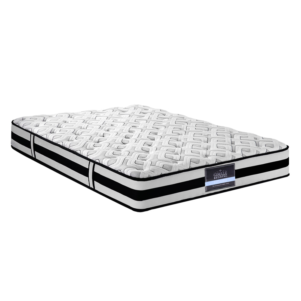 Queen Tight Top Mattress 24cm Thick, Ultra Firm 9.0 Pocket Springs  Extra Thick Coils