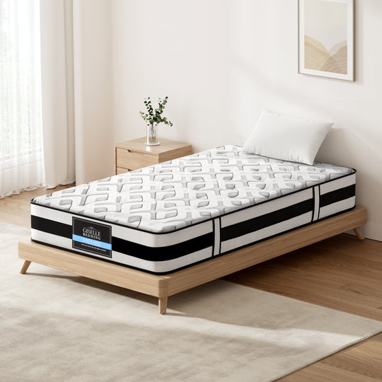 Single Tight Top Mattress 24cm Thick, Ultra Firm 9.0 Pocket Springs & Extra Thick Coils | Single