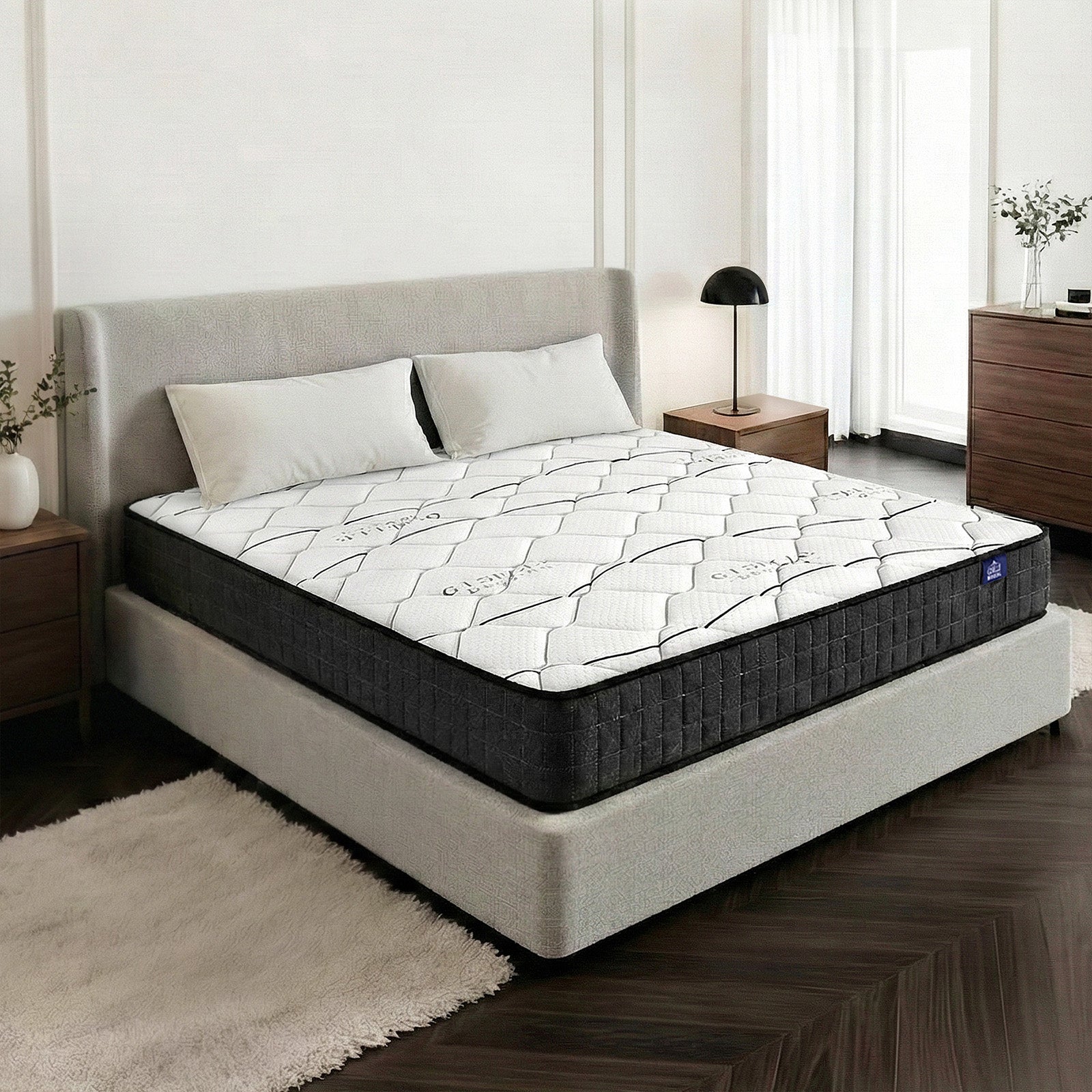 Queen Size Mattress Bed Medium Firm Foam Bonnell Spring 6cm