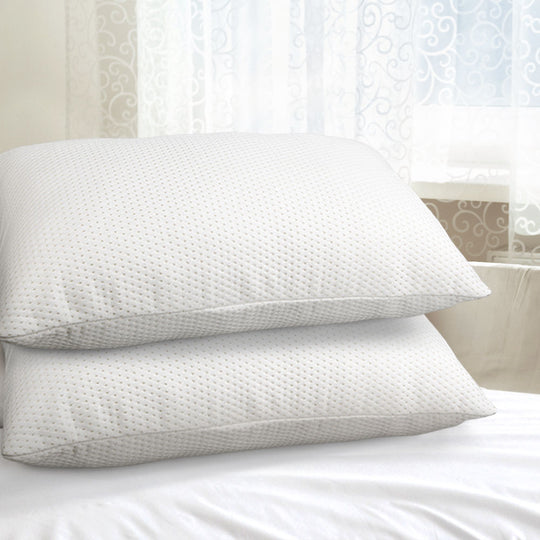 Memory Foam Pillow 19Cm Thick Twin Pack, Giselle Bedding Visco Elastic