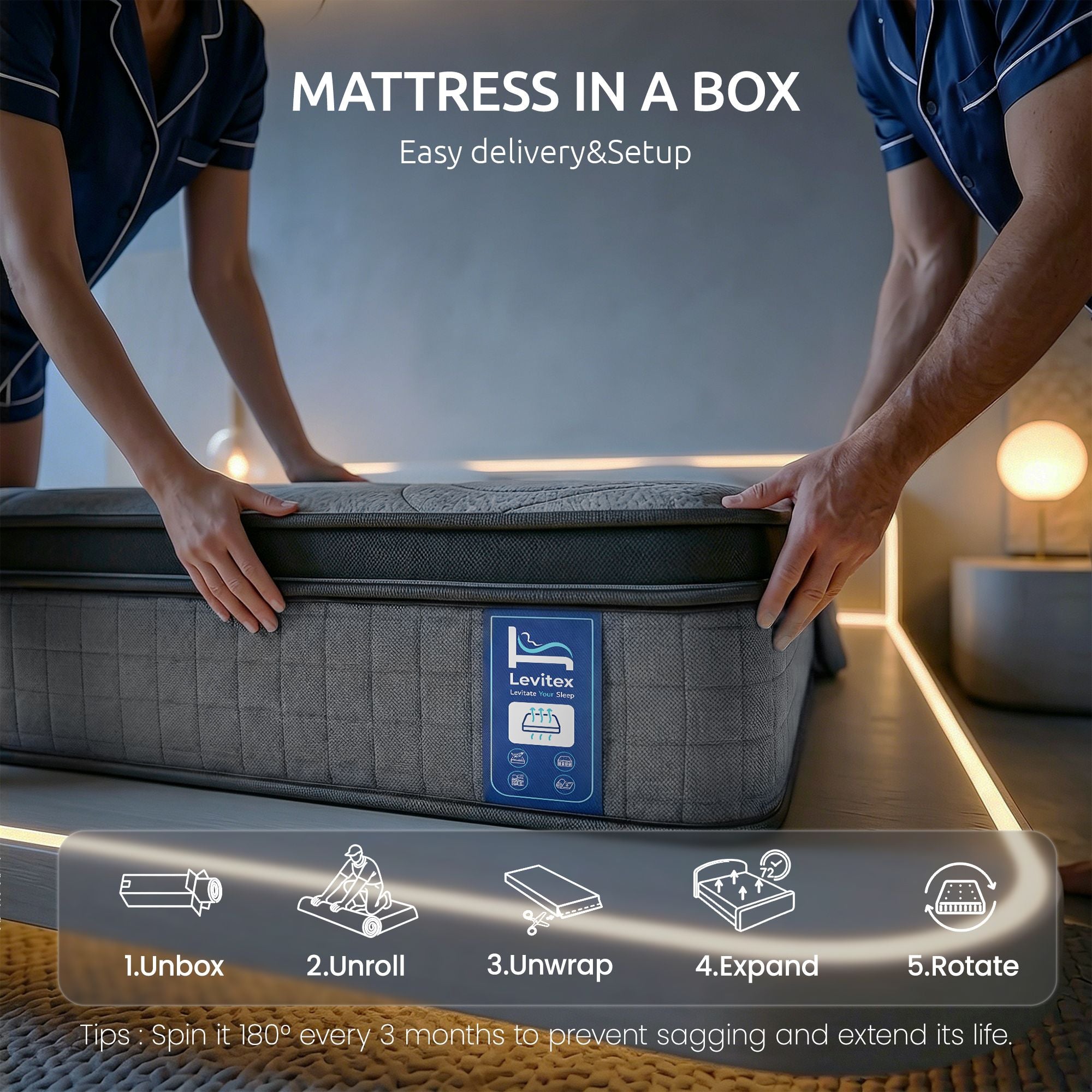 Double Mattress 33cm Extra Firm Pocket Spring | Simpledeals