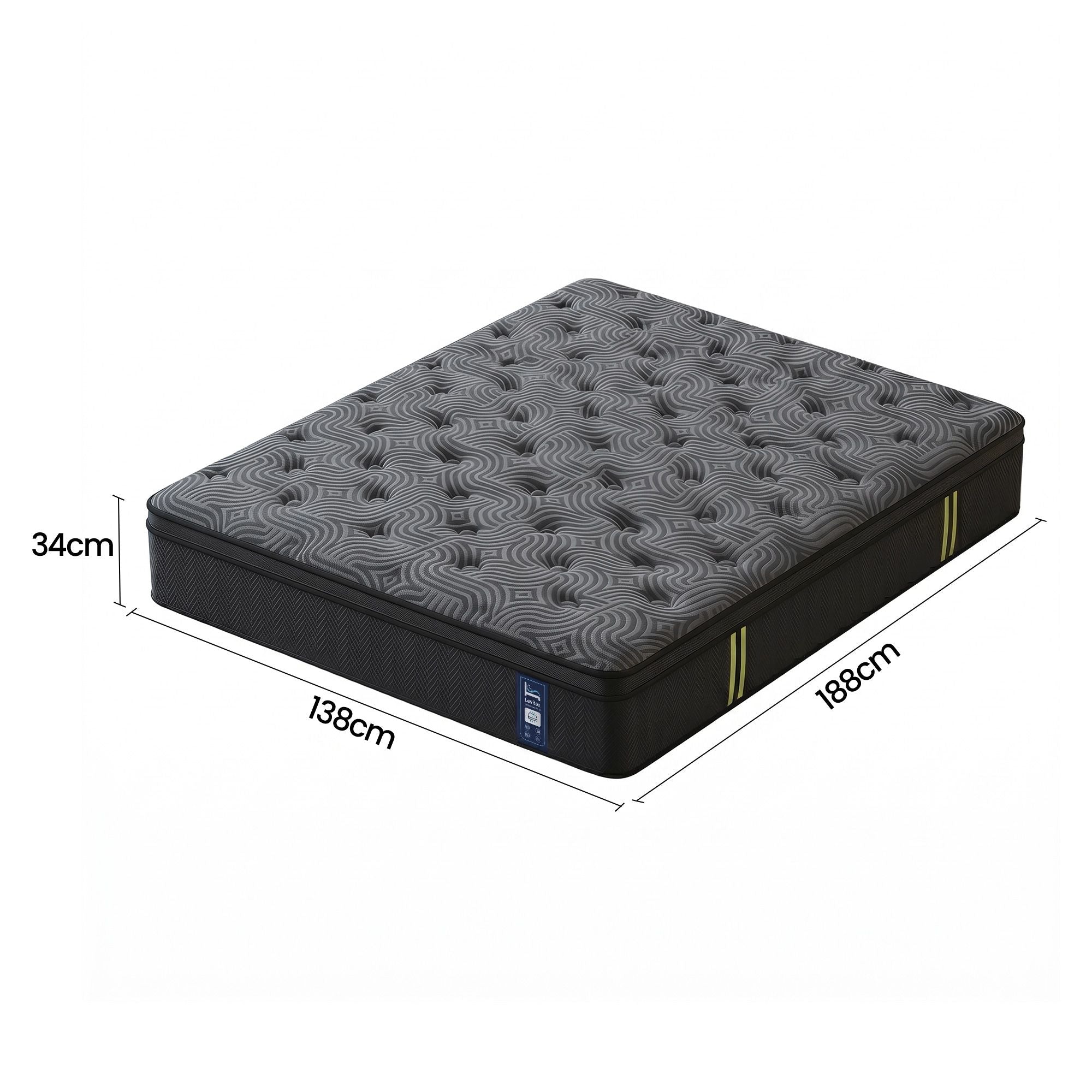 Double Mattress 34cm Pocket Spring Gel Memory Foam | Simpled