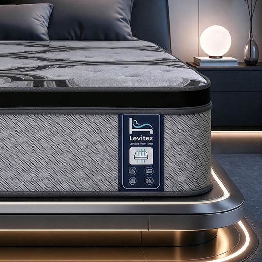 Levitex King Mattress 34 cm 5-Zone Pocket Spring with Latex & Memory Foam or Extra Lumbar & Shoulder Support