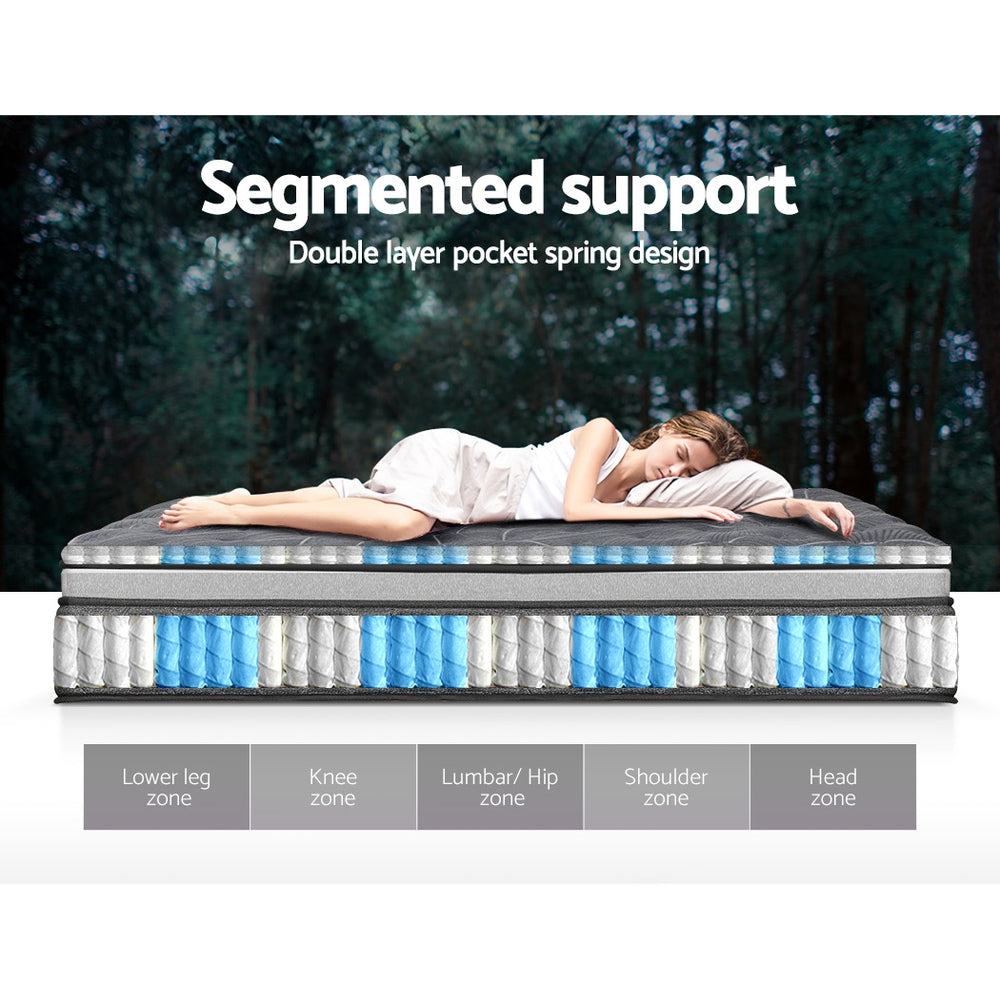 34cm Mattress Double Layer Pocket Spring Double
