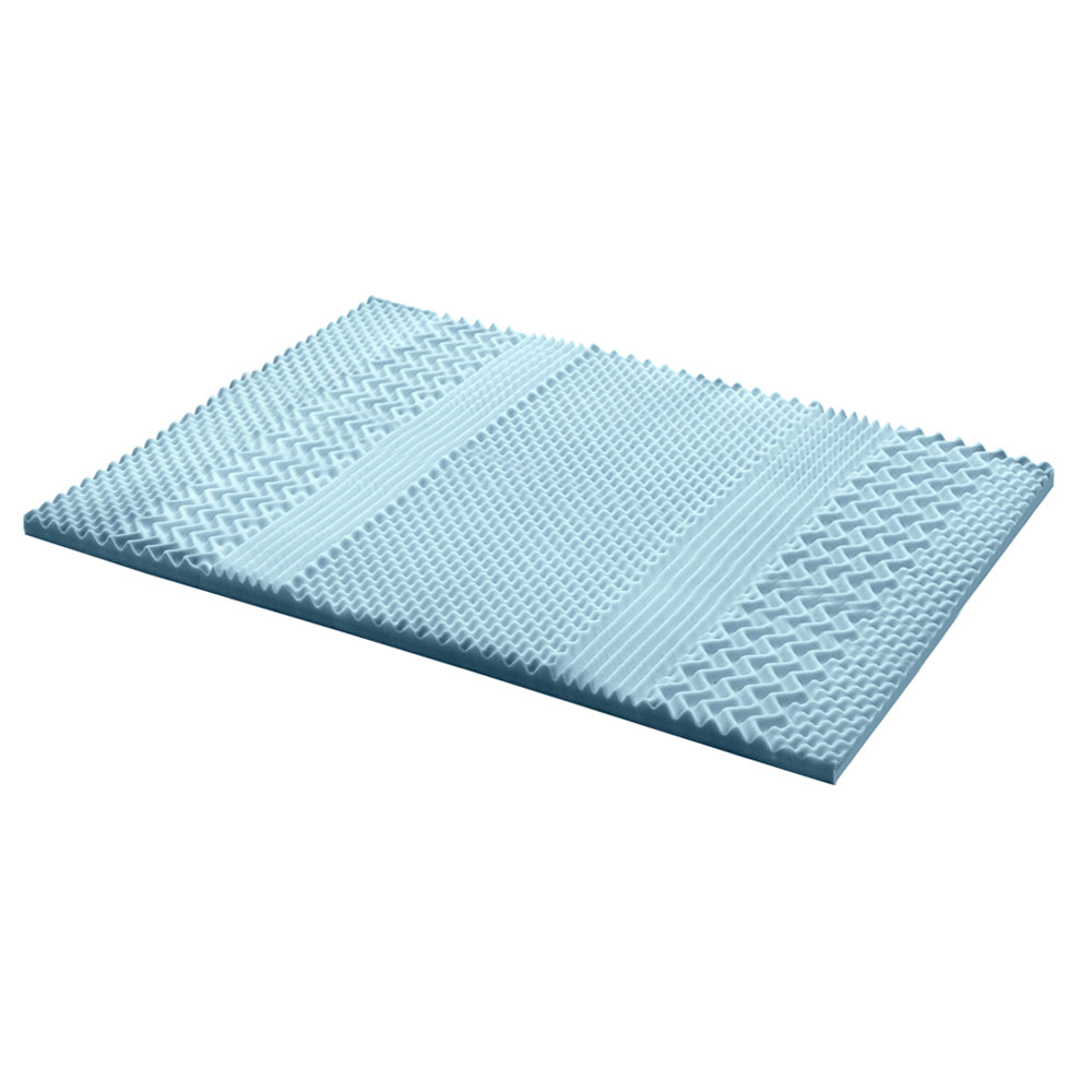 Simple Deals Bedding Cool  7-zone Memory Foam Mattress Topper w/Bamboo Cover 5cm - Queen