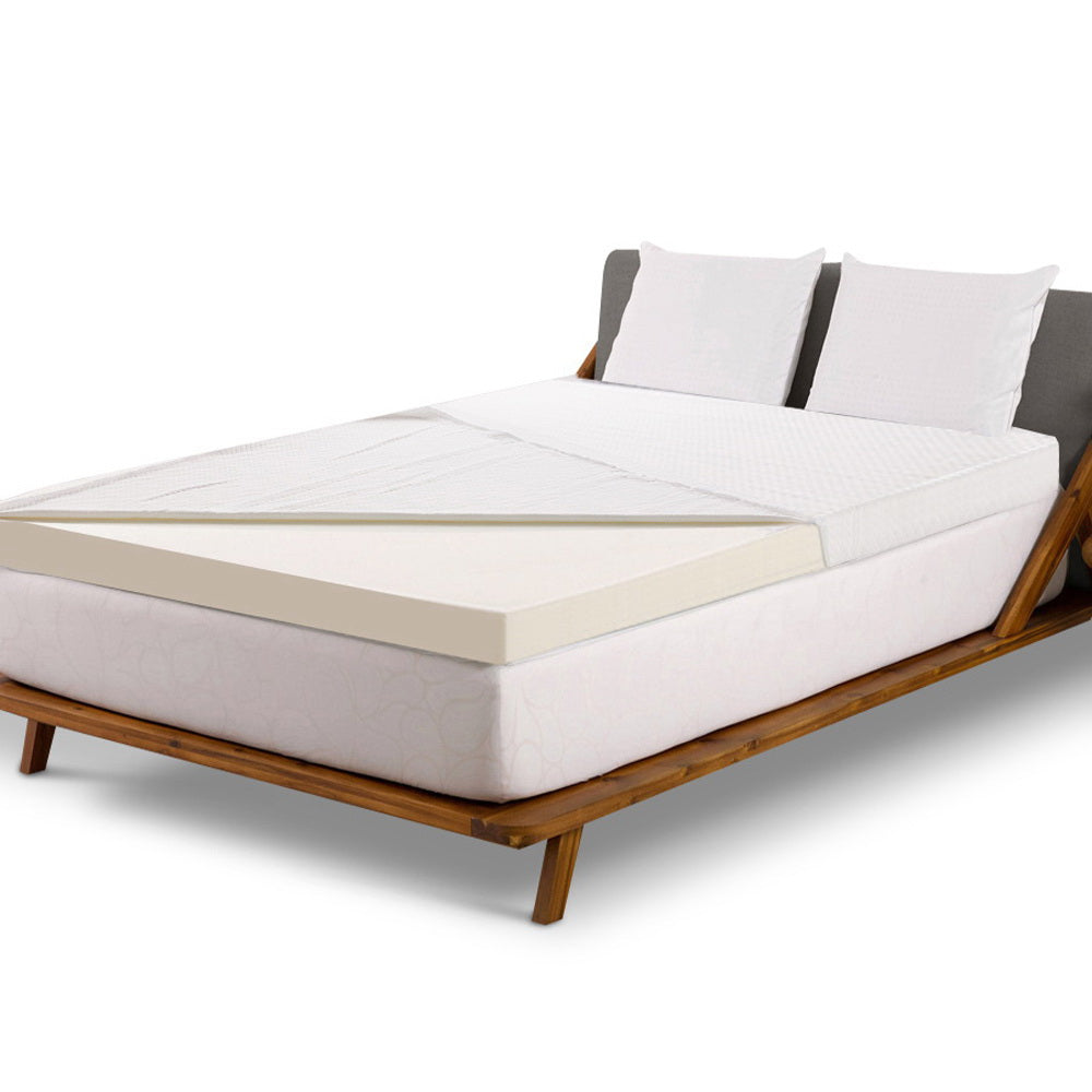 Double 8cm Memory Foam Mattress Topper High-Density Viscos Elastic, Breathable Support