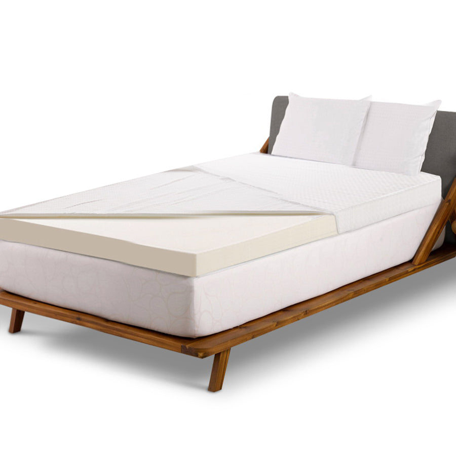 Single 8cm Memory Foam Mattress Topper High-Density Visco Elastic, Breathable Support