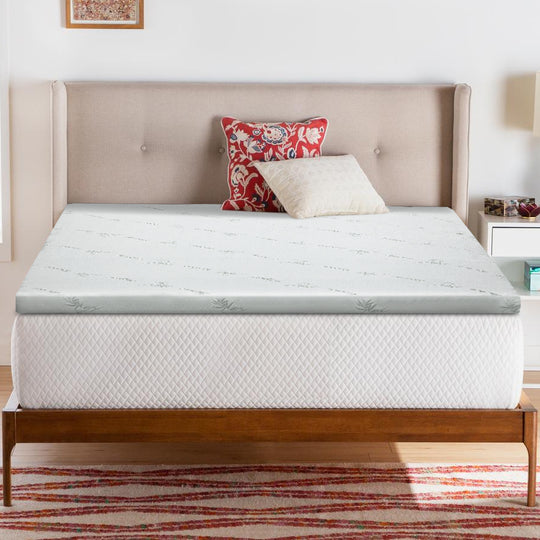Memory Foam Mattress Topper Cool Gel 5Cm Queen | Giselle Bedding Bamboo Cover