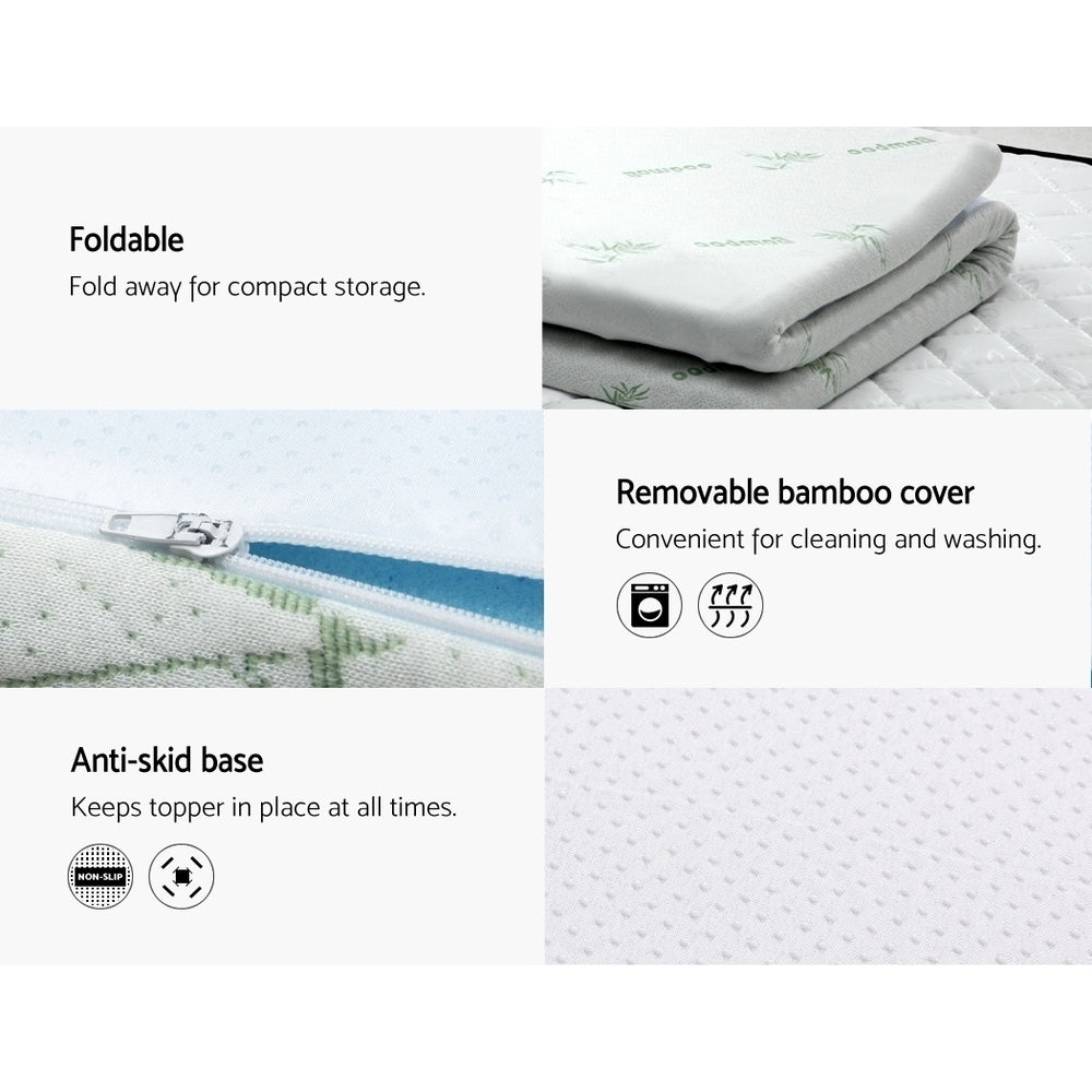Memory Foam Mattress Topper Cool Gel 5Cm Single