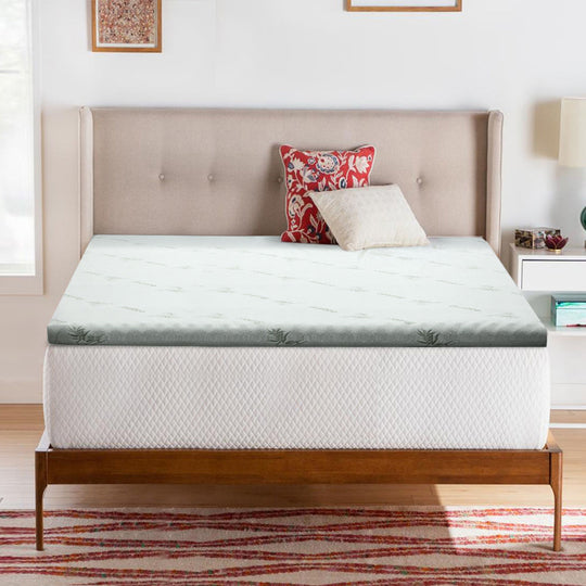 Memory Foam Mattress Topper Cool Gel 8Cm King | Giselle Bedding Bamboo Cover