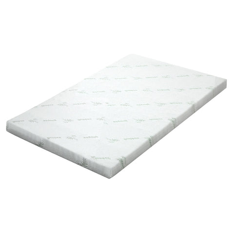 Simple Deals Bedding cool Memory Foam Mattress Topper w/Bamboo Cover 8cm - Single