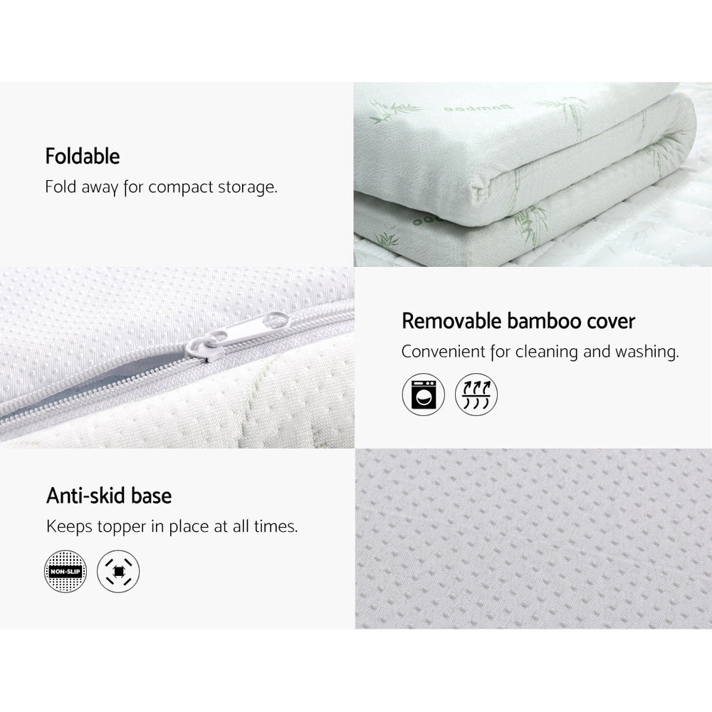 Memory Foam Mattress Topper Cool Gel 8Cm Single