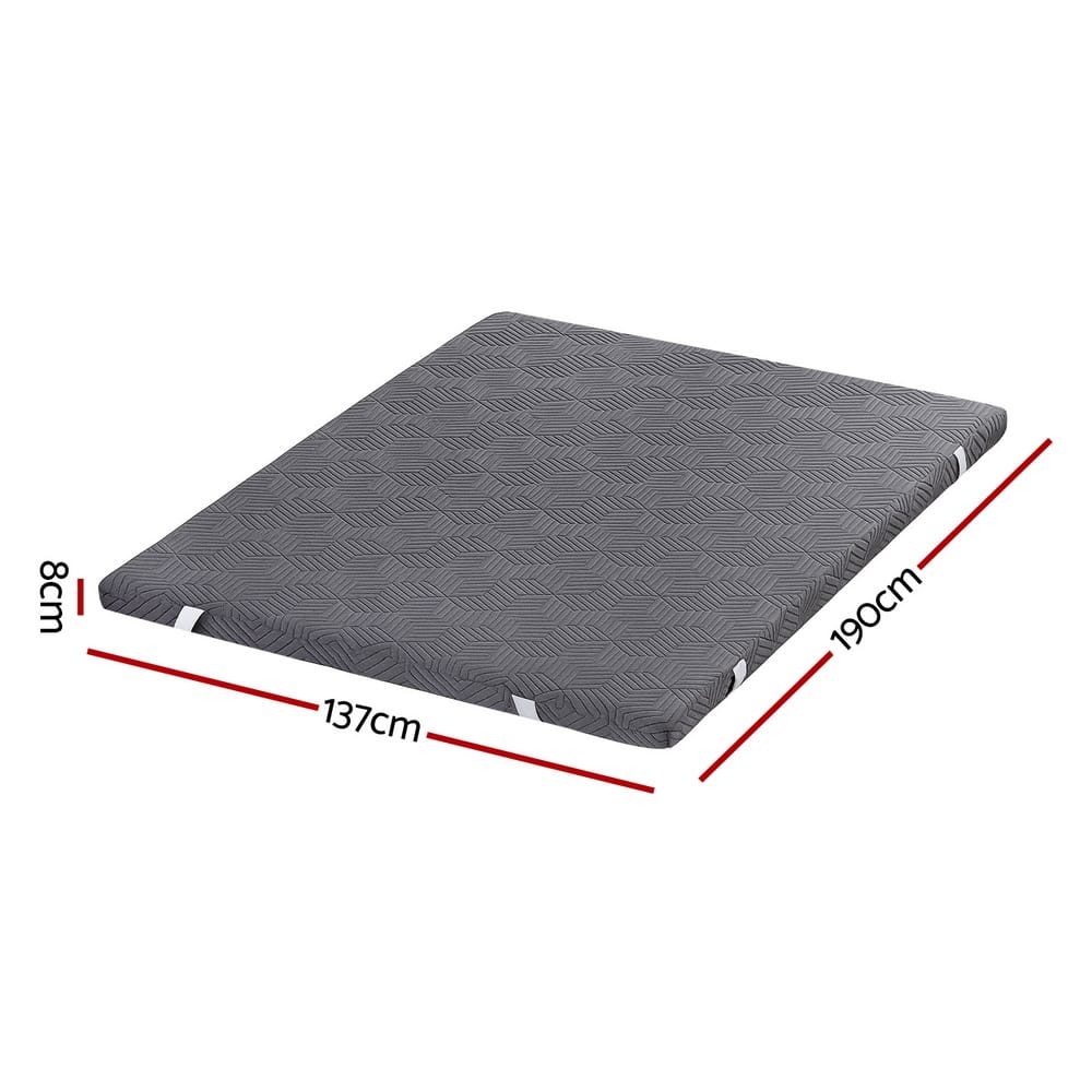 Memory Foam Mattress Topper Gel Dual Layer 190x137cm