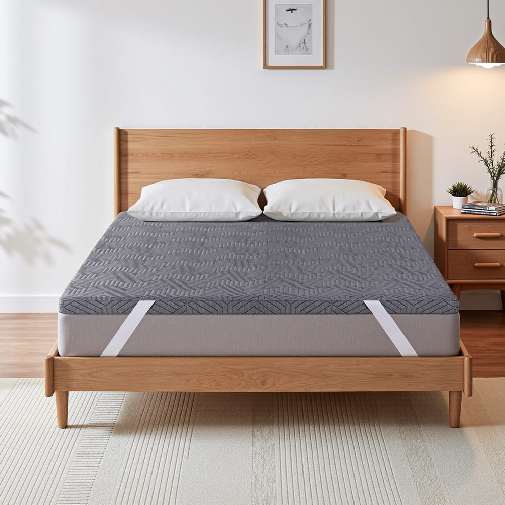 Memory Foam Mattress Topper Gel Dual Layer 190x137cm