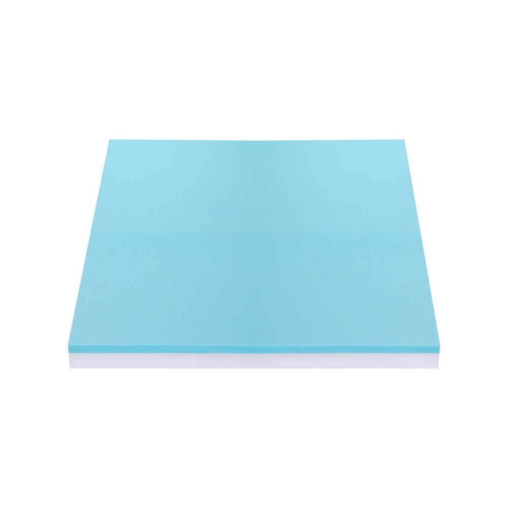 Mattress Toppers - 8cm Memory Foam Mattress Topper Gel Dual Layer Foam Bamboo Single