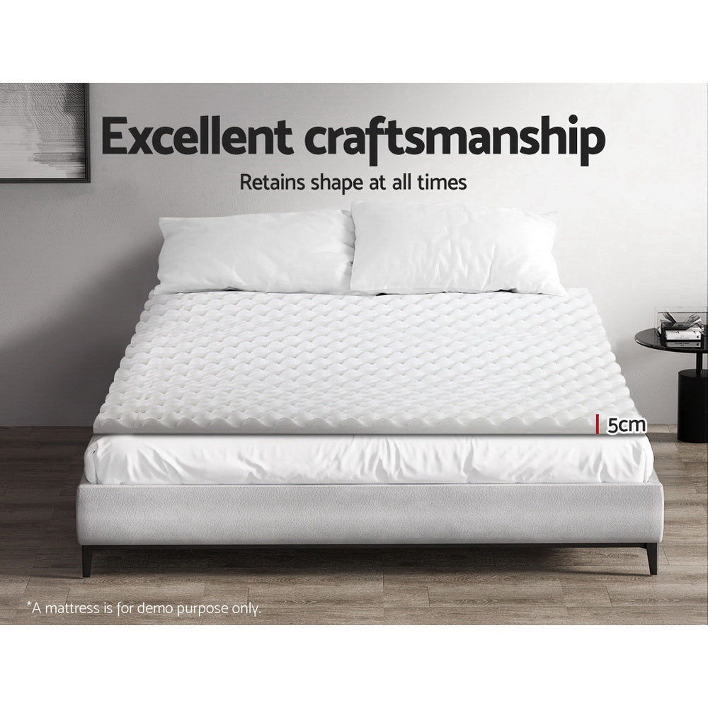 Giselle Bedding Double 5cm Egg Crate Foam Mattress Pad