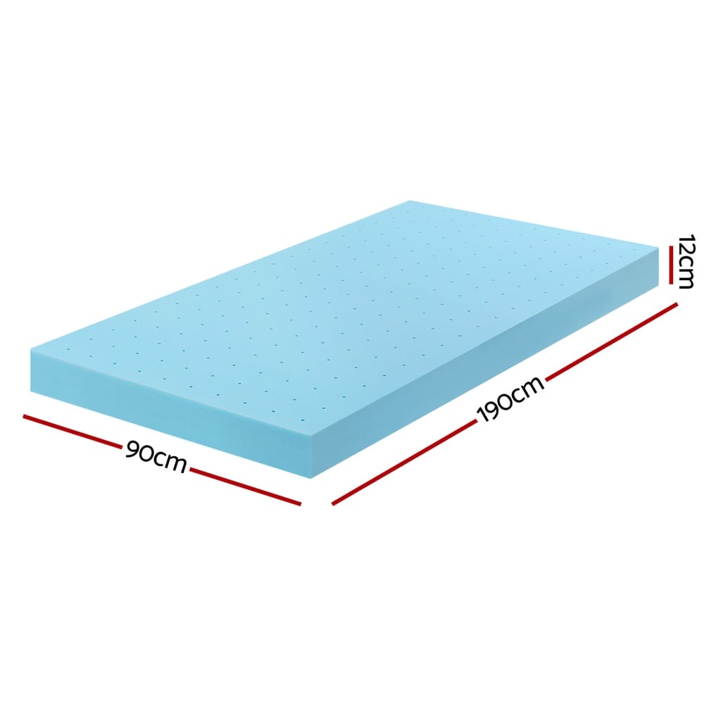 Memory Foam Mattress Topper Ventilated Cool Gel 190x90cm