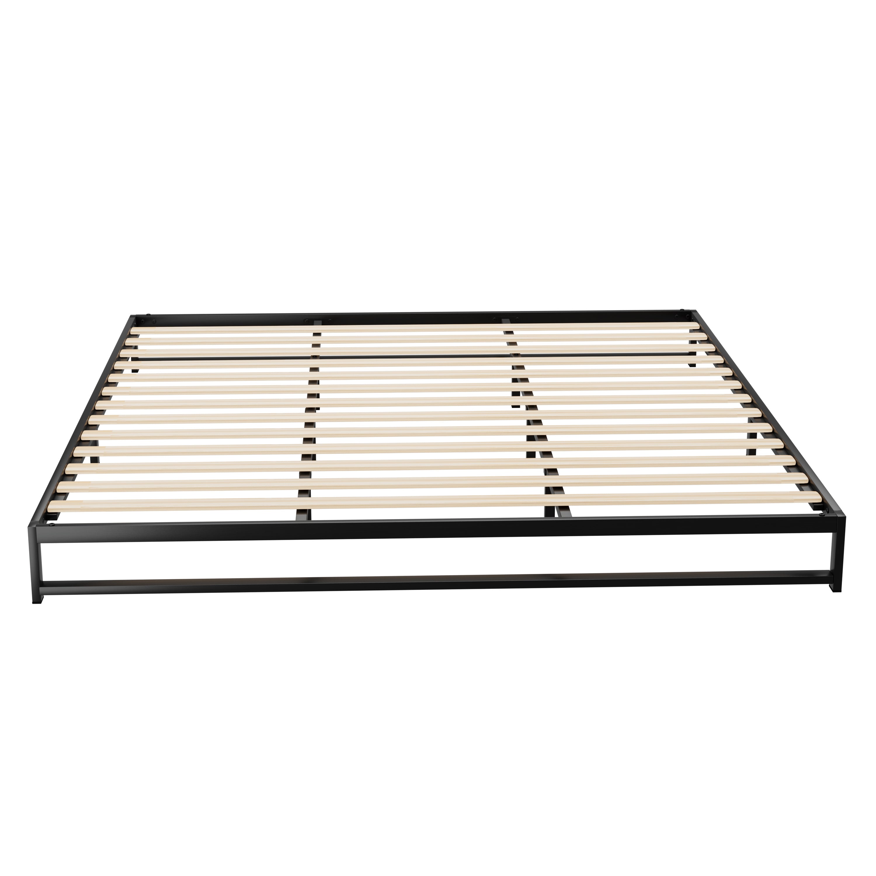 King Size Metal Bed Frame With Sturdy Base And Modern Design