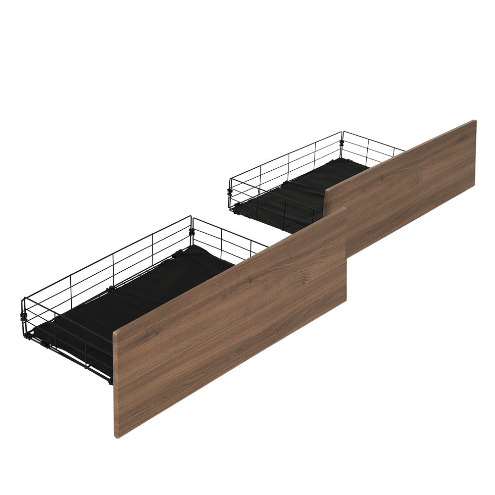 Bed Frame With Trundle And Storage Drawers Black
