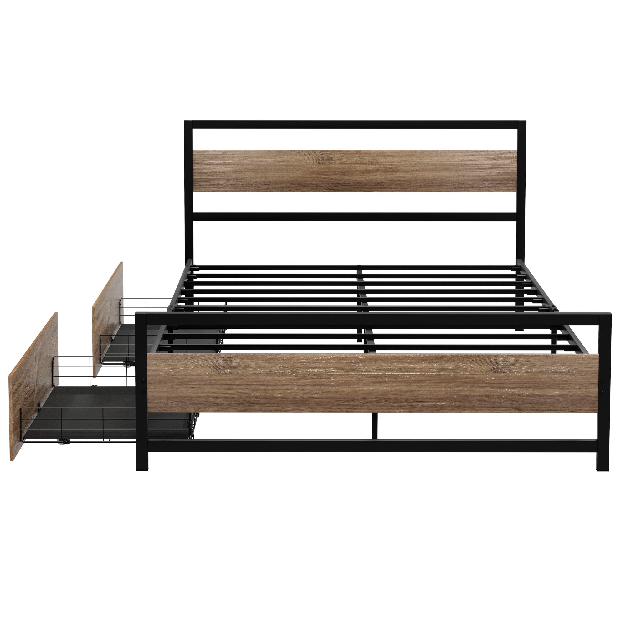Artiss Queen Bed Frame Metal 2 Drawers | Simpledeals
