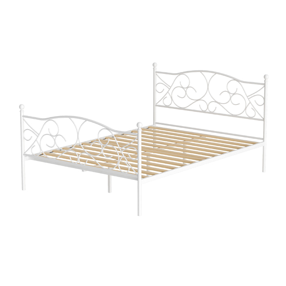 Double Size Metal Bed Frame With Sturdy Base And Modern Design