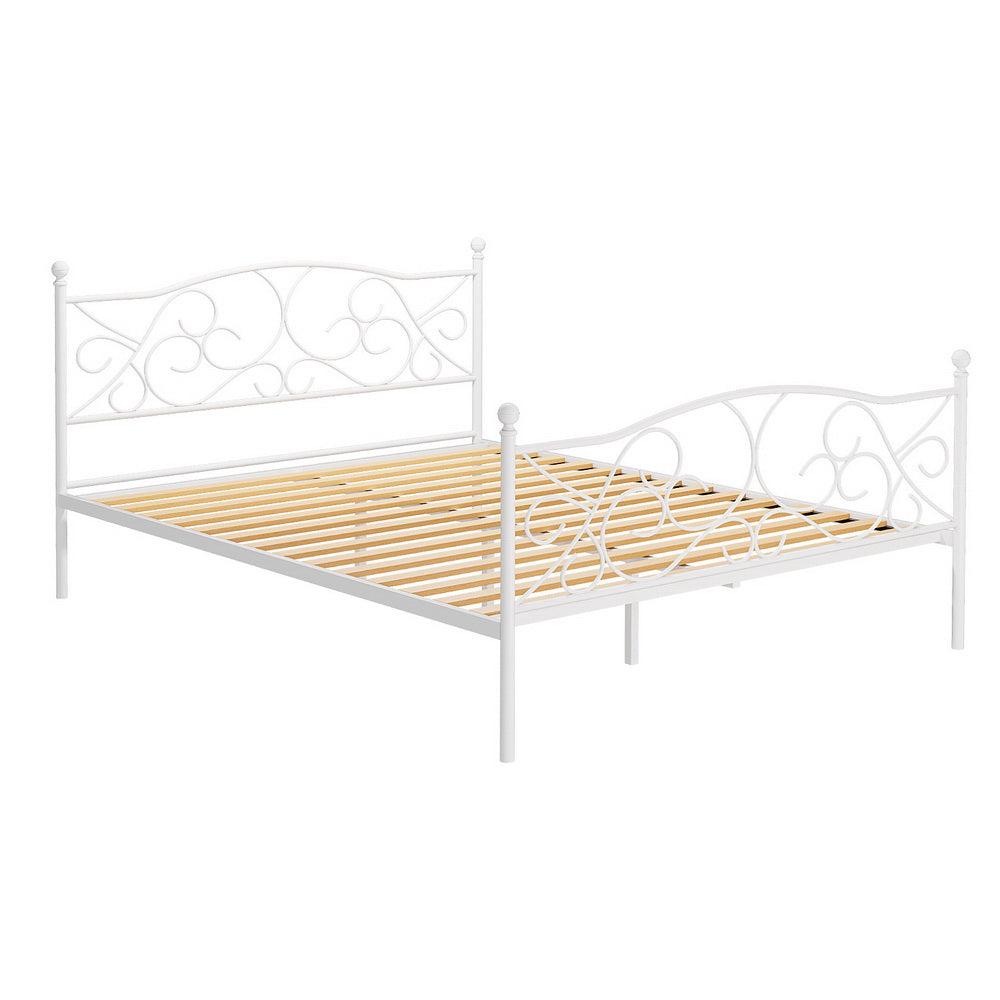 Queen Size Metal Bed Frame Groa Durable Platform Design
