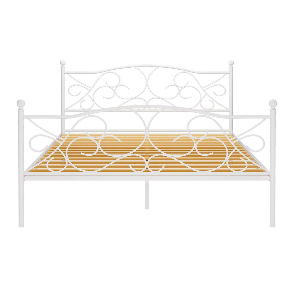 Queen Size Metal Bed Frame Groa Durable Platform Design