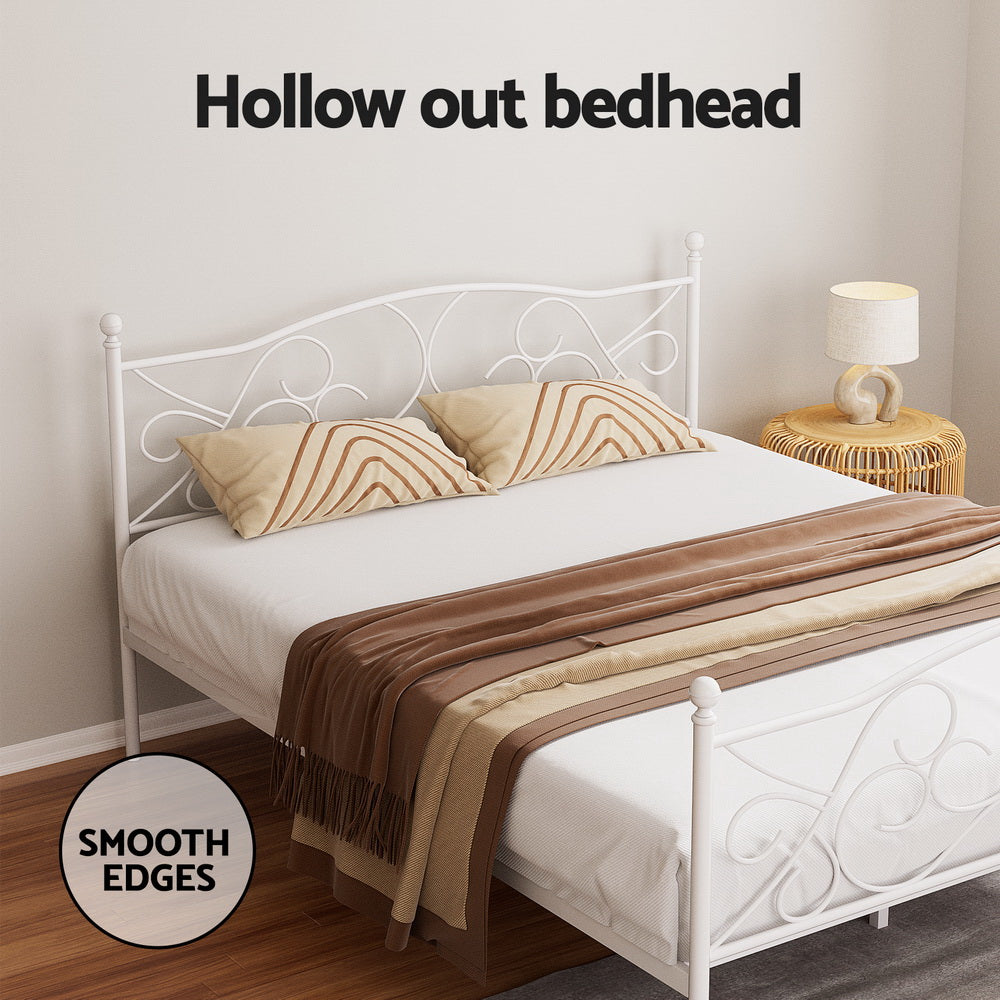 Queen Size Metal Bed Frame Groa Durable Platform Design