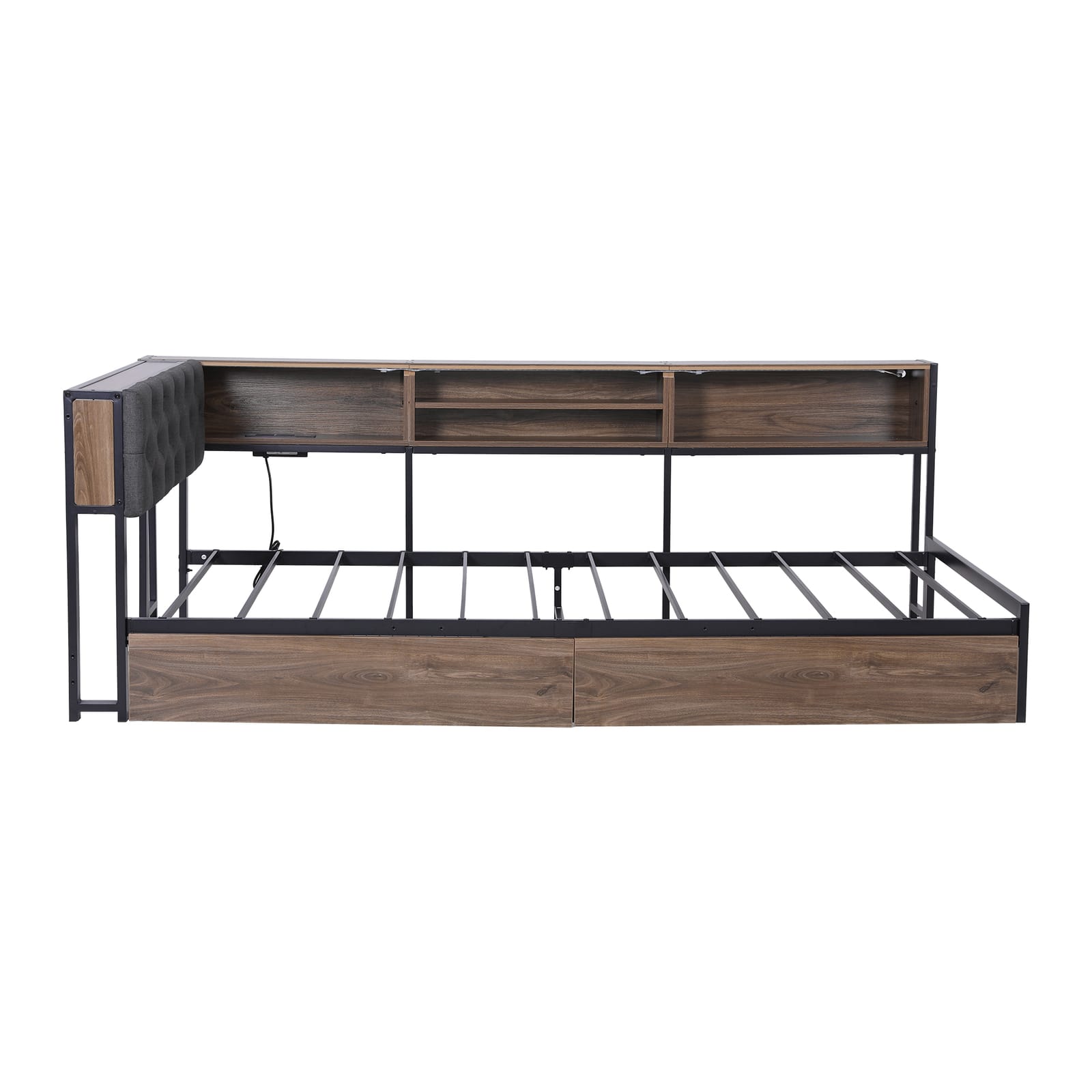 King Single Bed Frame With Drawers 107x203cm