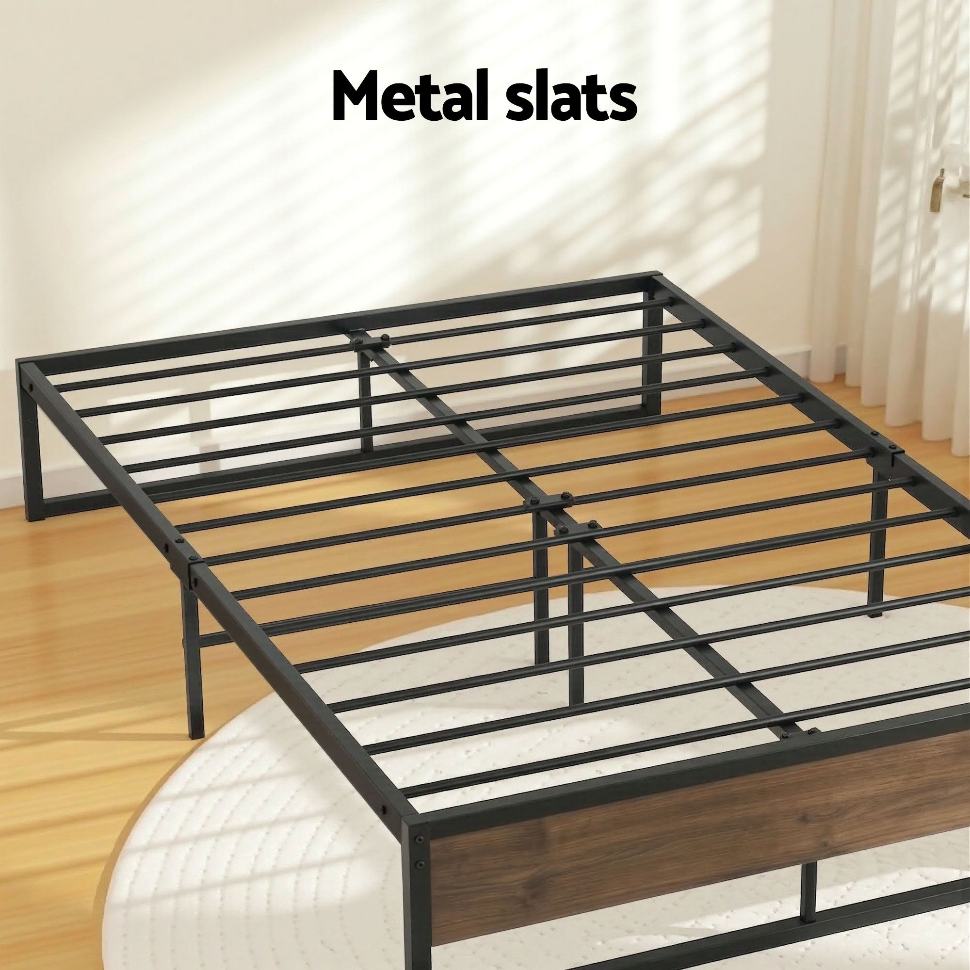 Artiss Oslo Double Bed Frame Metal 2 Drawers | Simpledeals