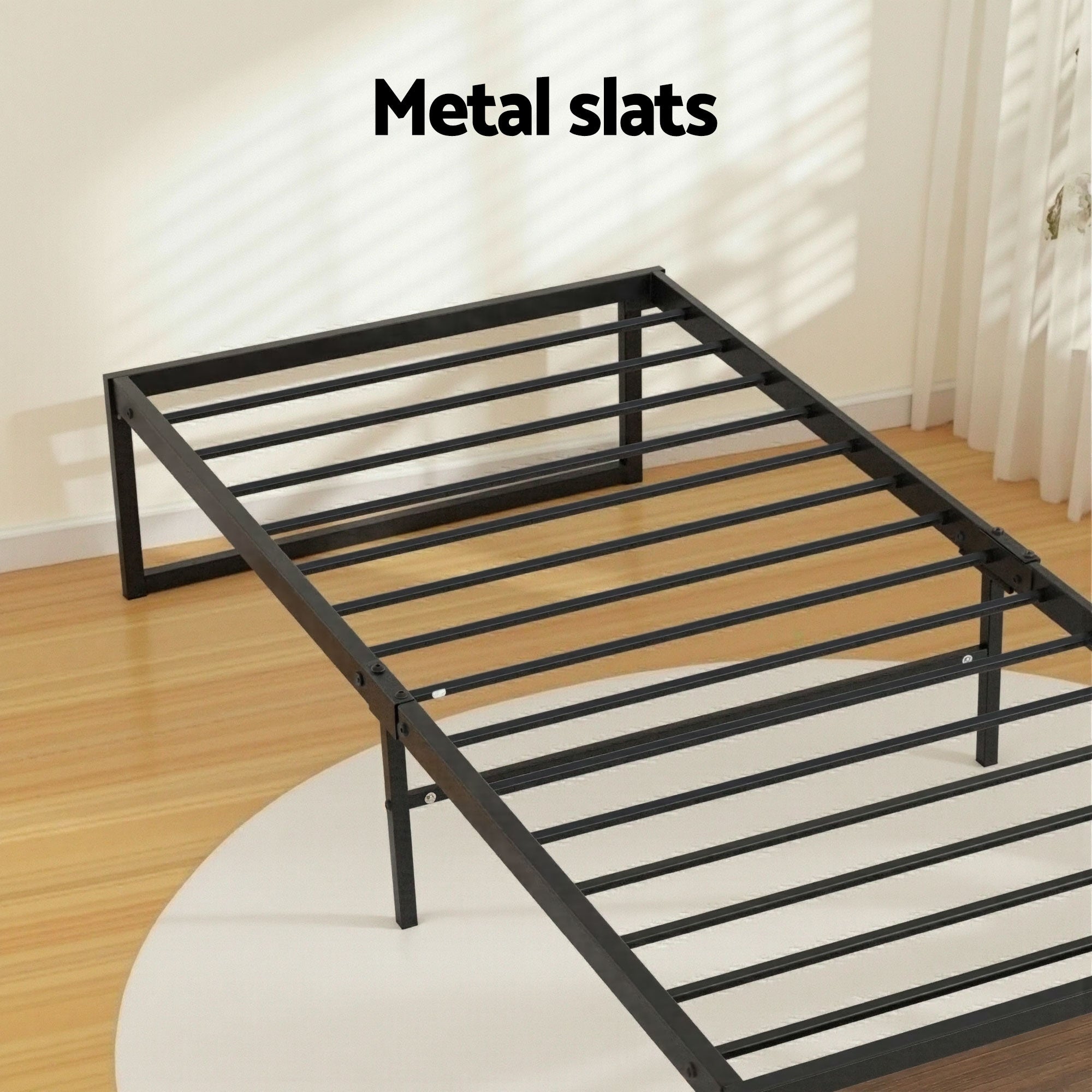 Single Bed Frame Metal 2 Drawers Storage | Simpledeals