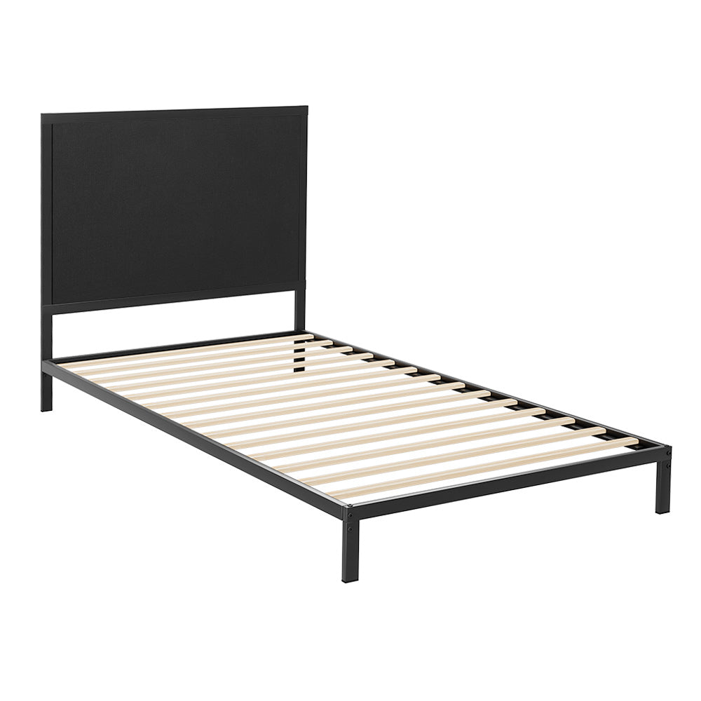 King Single Metal Bed Frame With Sturdy Base And Modern Design