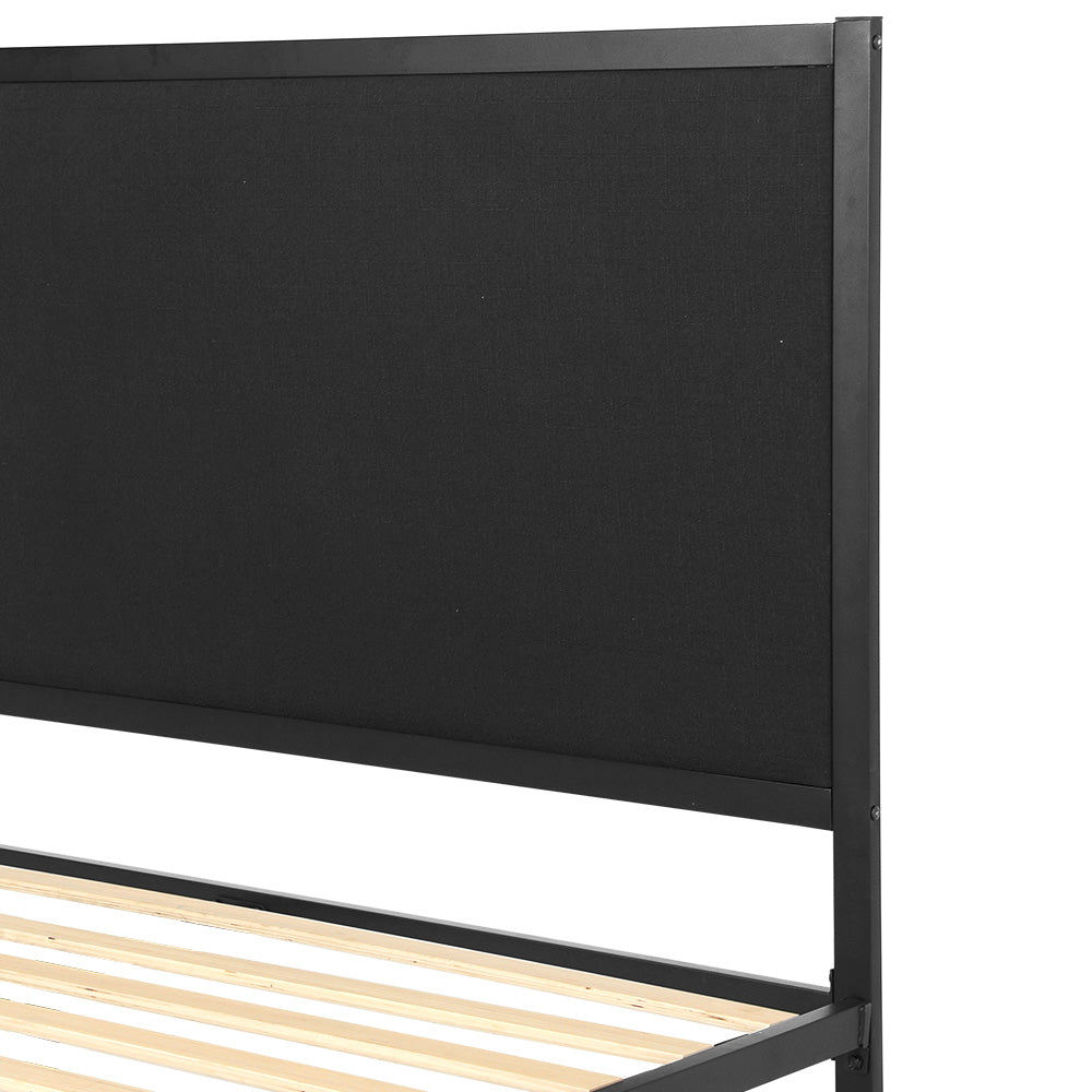 King Single Metal Bed Frame With Sturdy Base And Modern Design