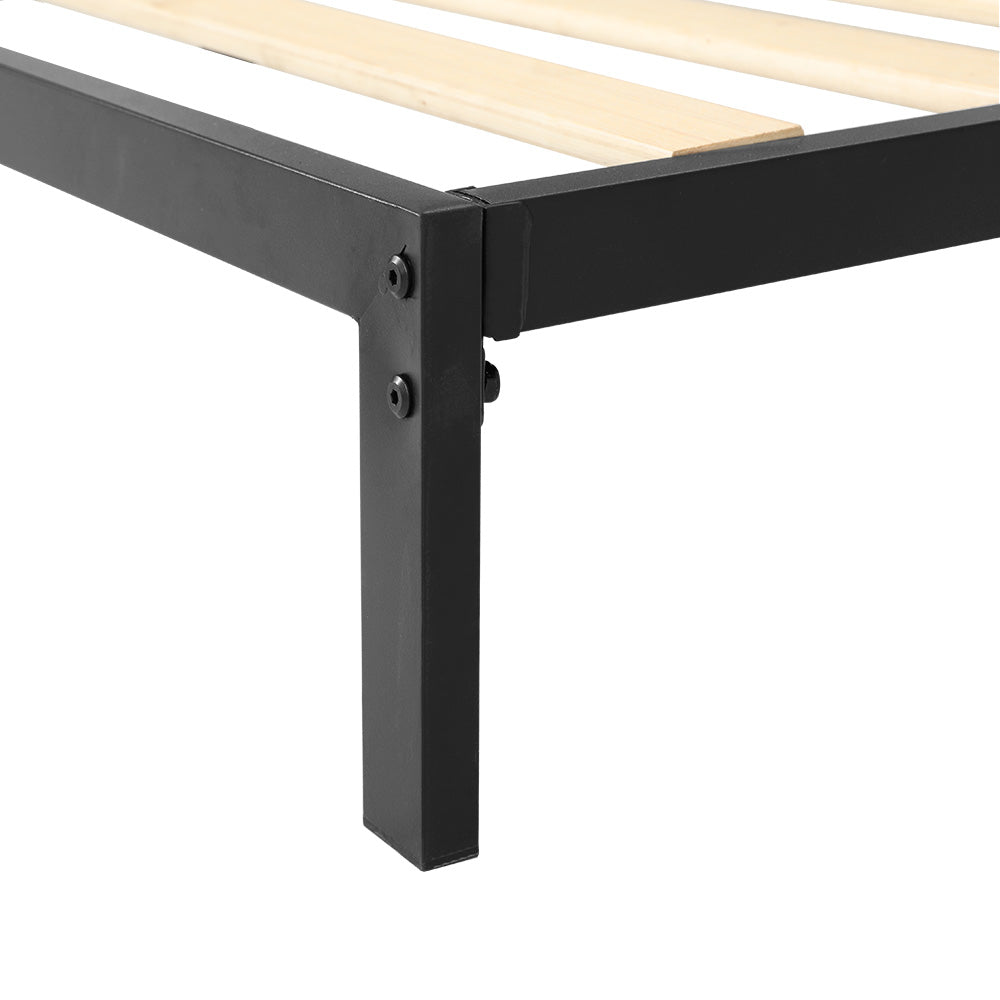 King Single Metal Bed Frame With Sturdy Base And Modern Design