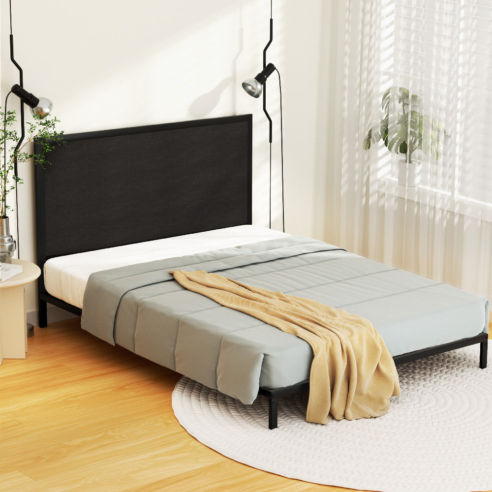 Queen Size Metal Bed Frame With Durable Base And Sleek Design