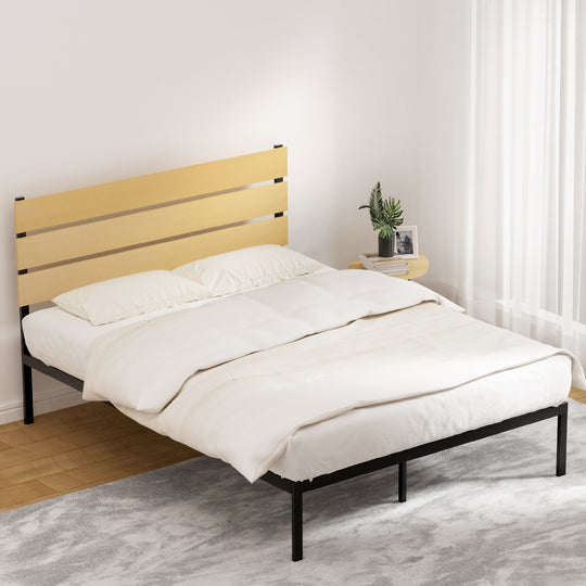Beds & Bed Frames - King Single/Queen Size Metal Bed Frame - Black