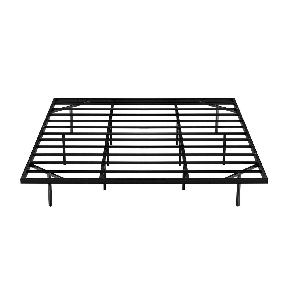 Beds & Bed Frames - King Size Floating Metal Bed Frame With Smart LED Lights Silent Platform