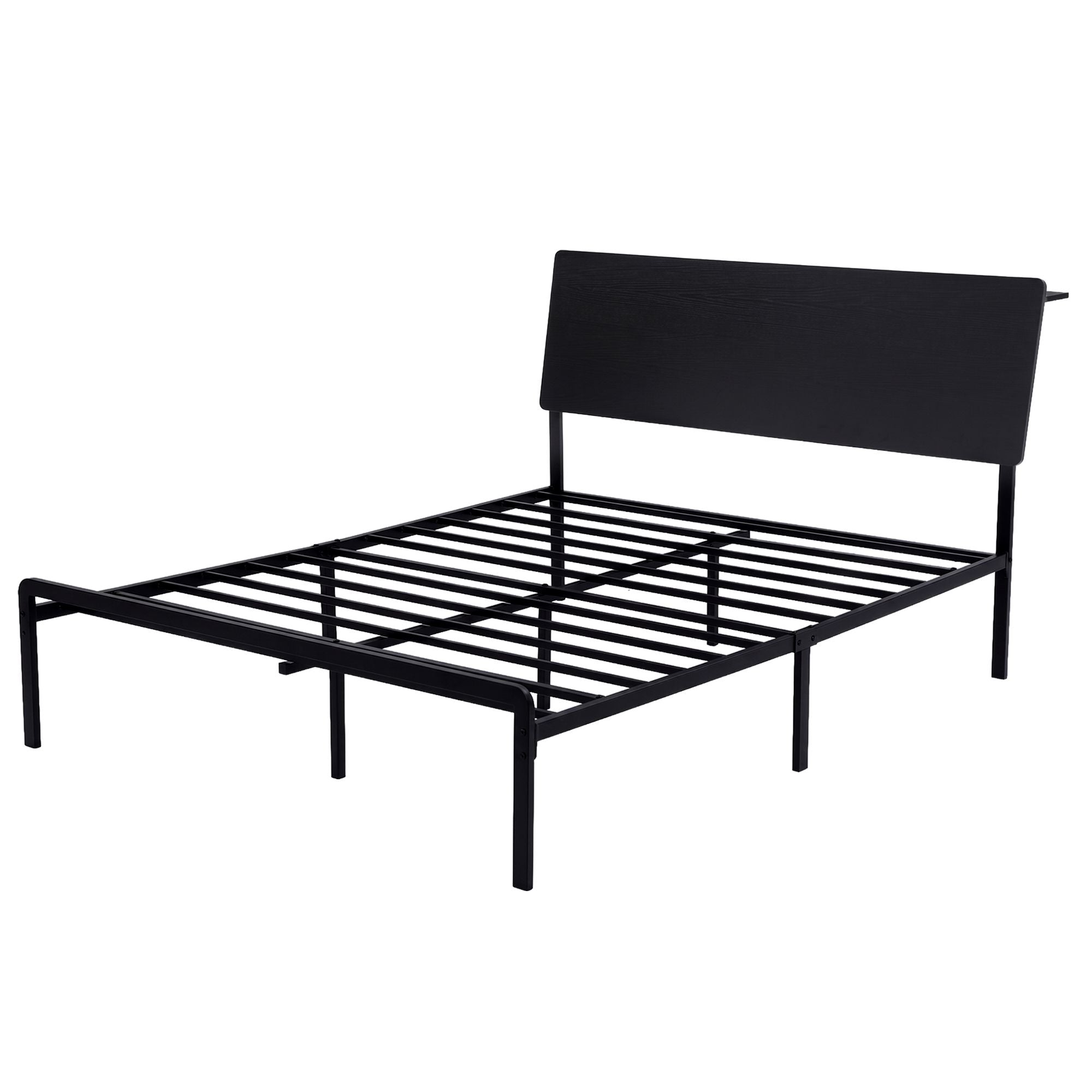Queen LED Bed Frame Charging Station Black | Simpledeals