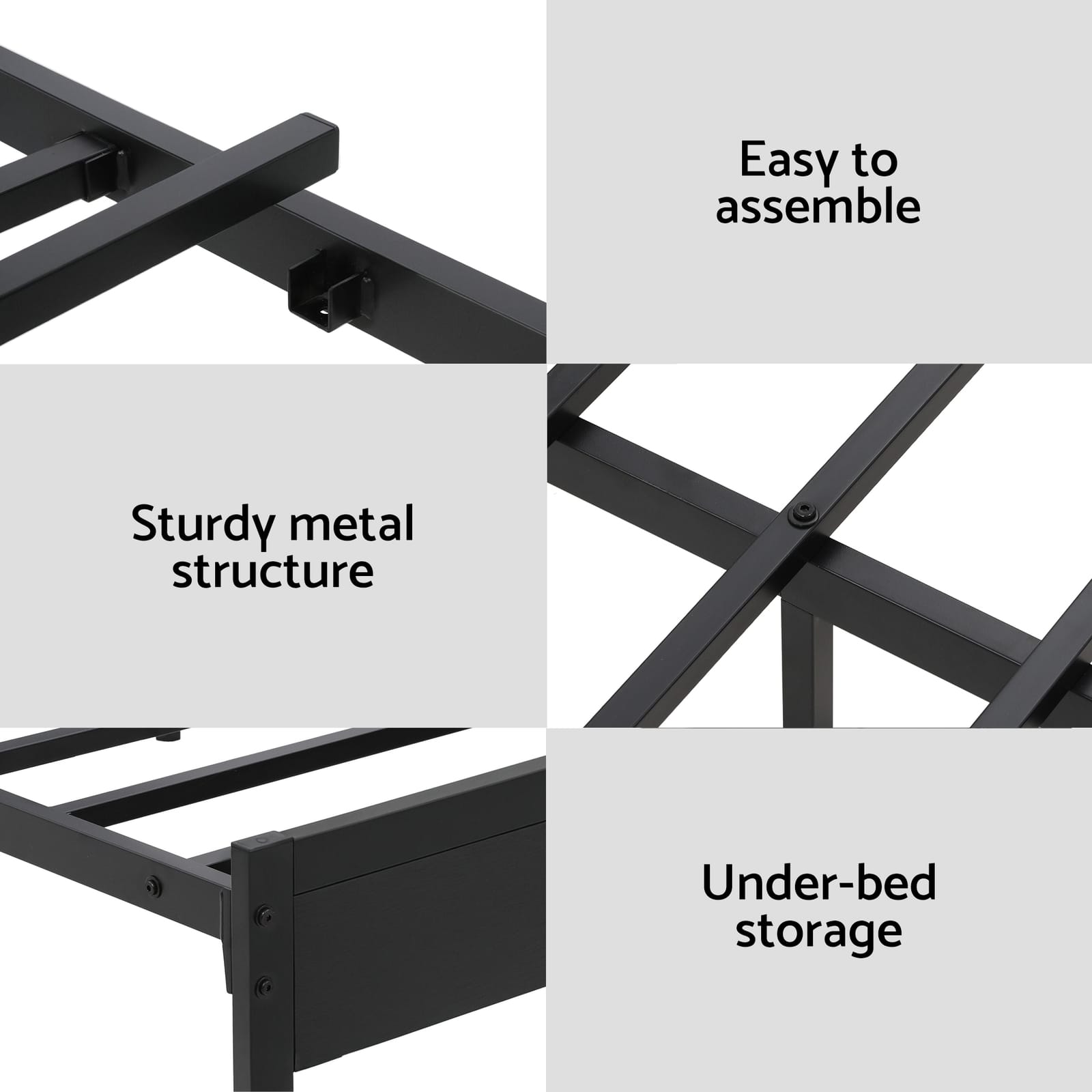 Double Bed Frame With LED Lights 190x137cm