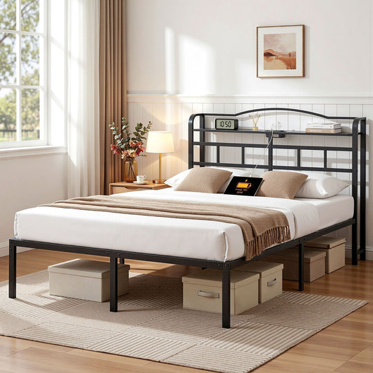 Double Bed Frame Charging Station USB - Beds & Bed Frames