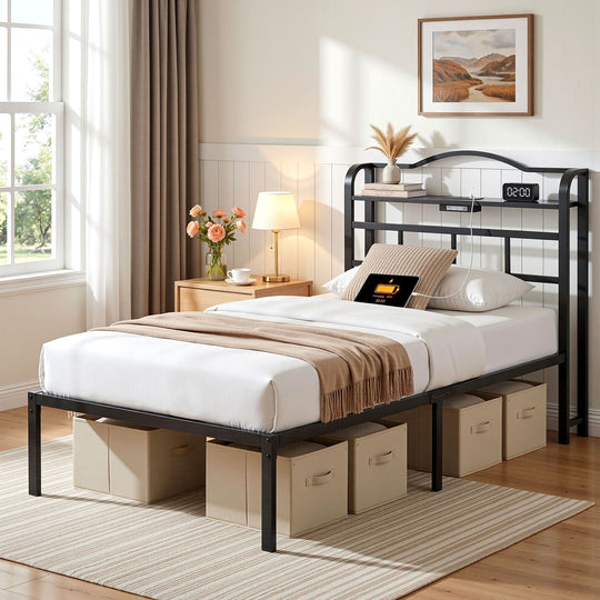 Single Bed Frame Charging Station USB - Beds & Bed Frames