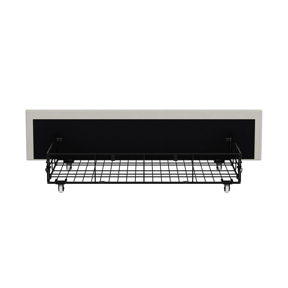 Bed Frame With Trundle Storage Metal Drawers White 2&4 Draws