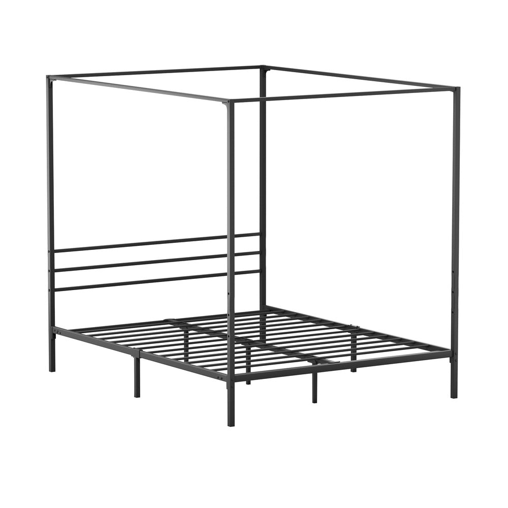 Metal Canopy Bed Frame Platform Queen Size