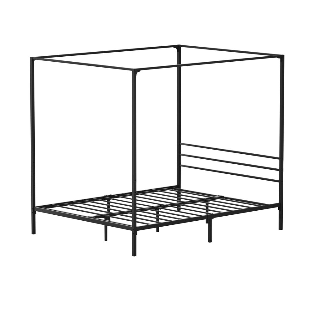 Metal Canopy Bed Frame Platform Queen Size
