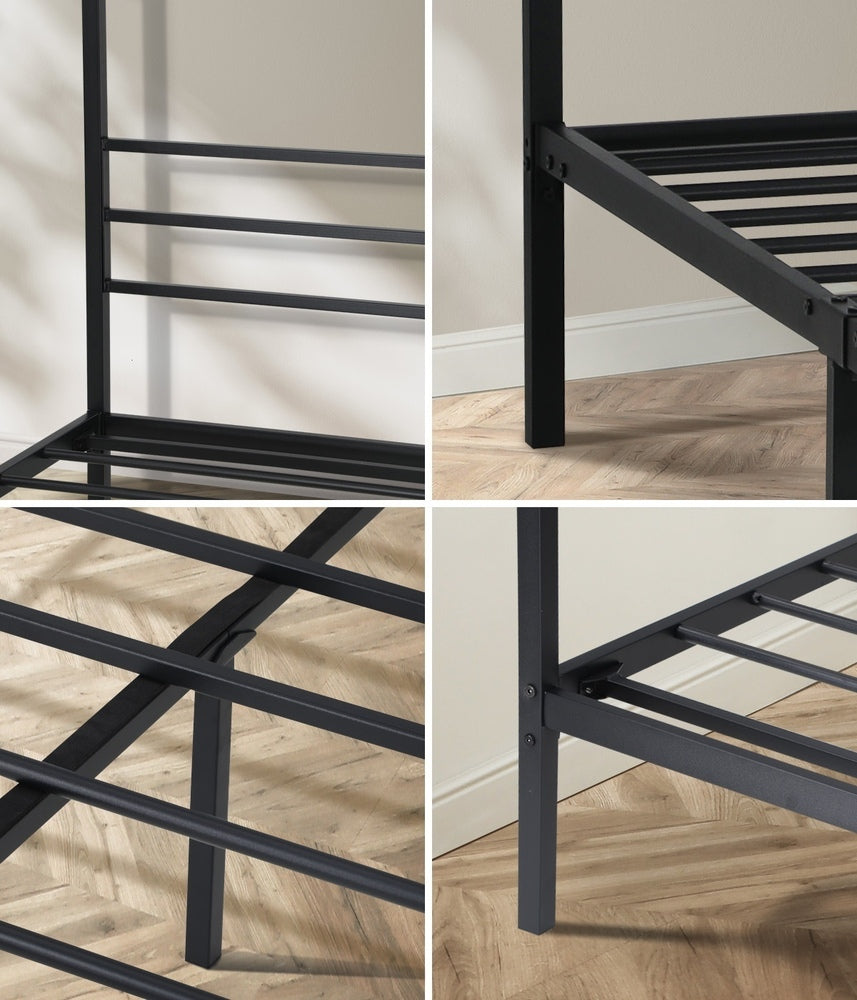 Metal Canopy Bed Frame Platform Queen Size