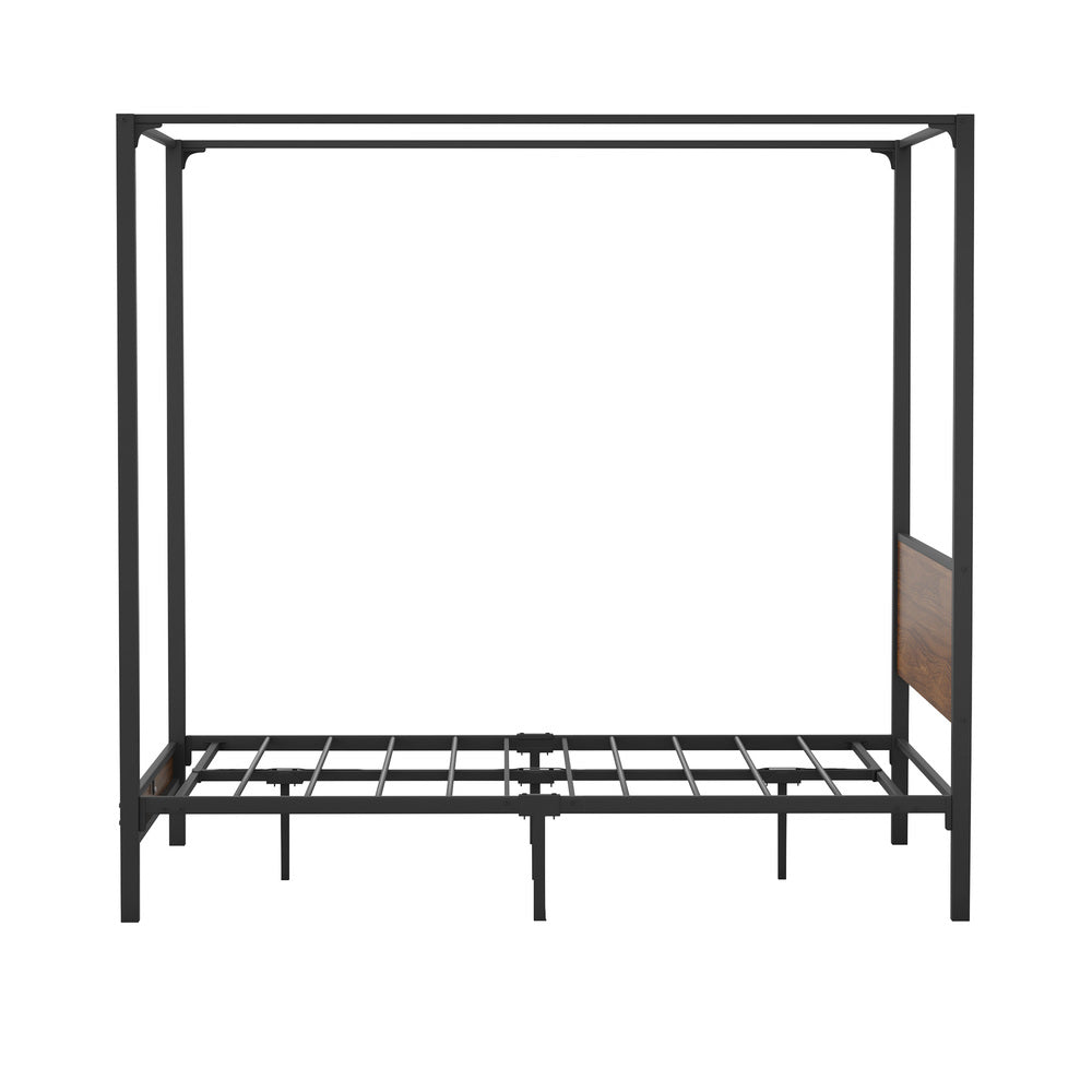 Metal Canopy Bed Frame Platform Design - Queen Size