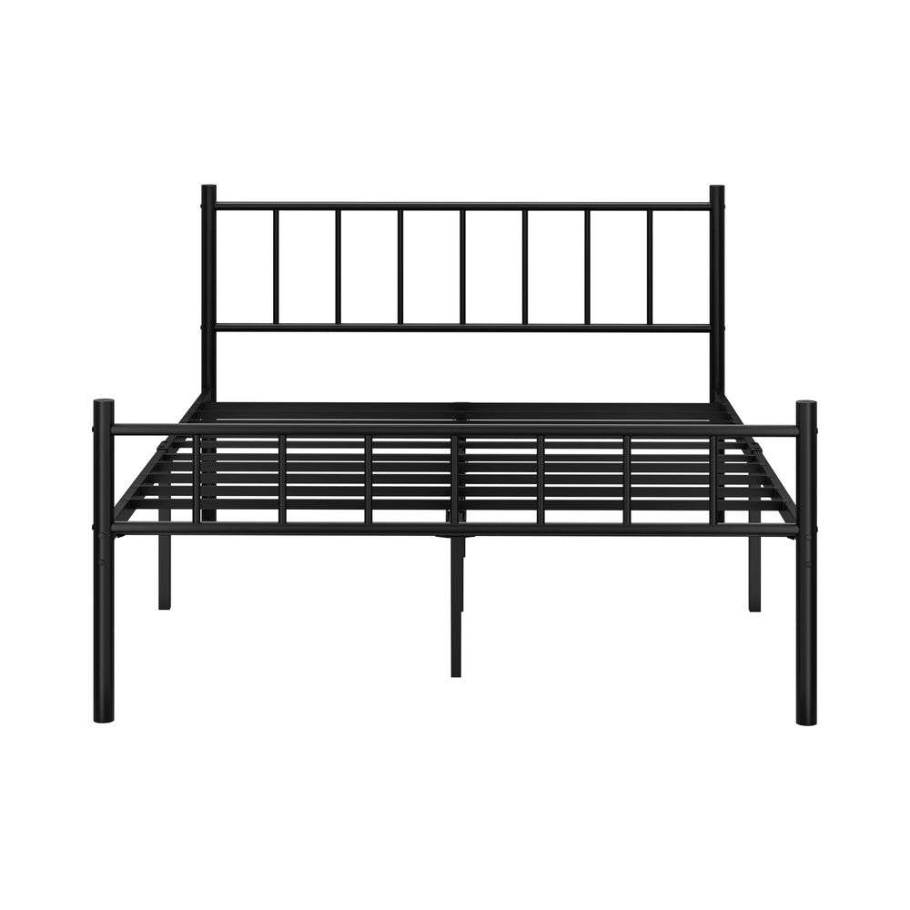 Double/King Single/Queen Metal Bed Frame Platform Black Steel Base Design for Bedroom