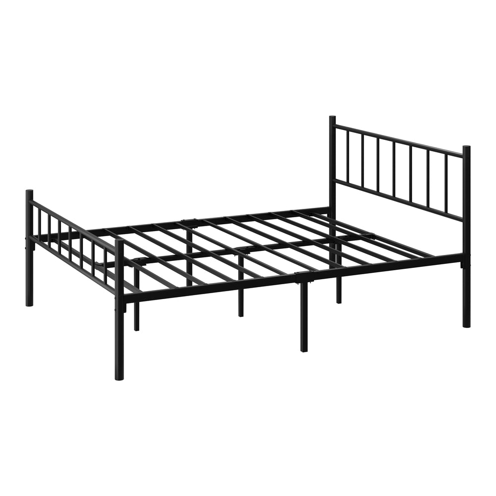 Double/King Single/Queen Metal Bed Frame Platform Black Steel Base Design for Bedroom