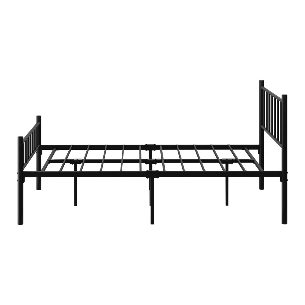 Double/King Single/Queen Metal Bed Frame Platform Black Steel Base Design for Bedroom