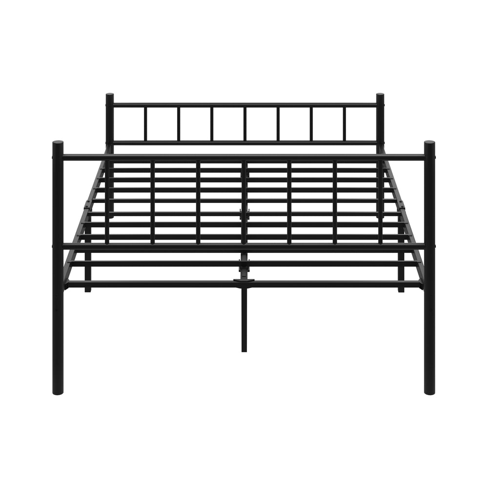 Double/King Single/Queen Metal Bed Frame Platform Black Steel Base Design for Bedroom